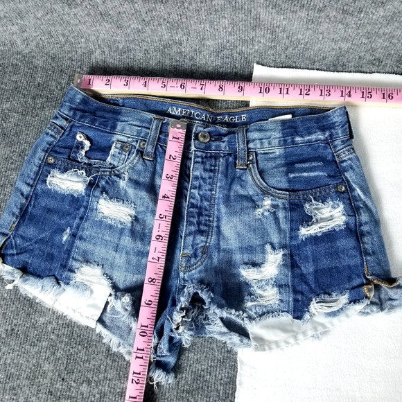 American eagle vintage Hi-Rise Festival Women's Jeans Shorts size 6 - Picture 4 of 10